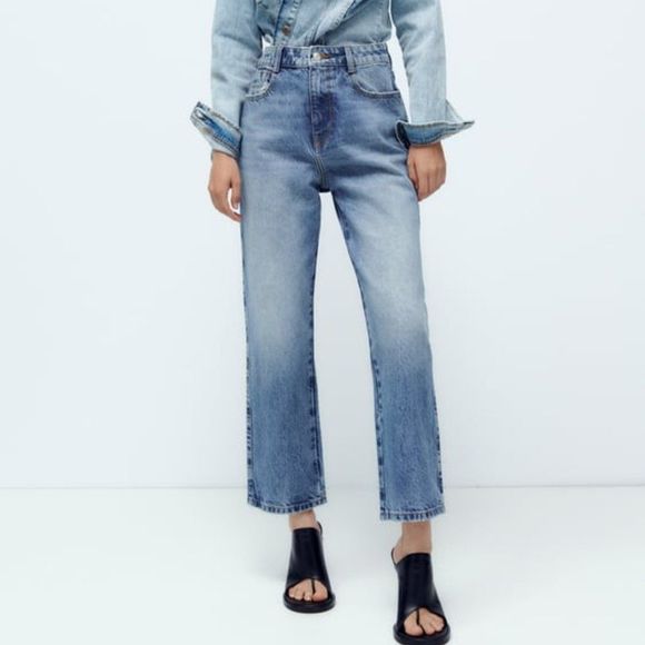 Zara Denim - ZARA STRAIGHT LEG Z1975 JEANS Mid-Blue